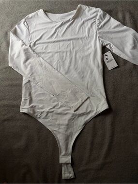 Ardene White Long-Sleeve Bodysuit